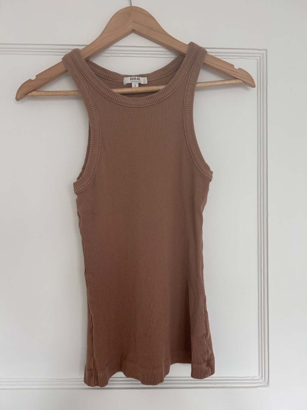 Agolde Chestnut Ribbed Tank Top - Picture 2 of 3
